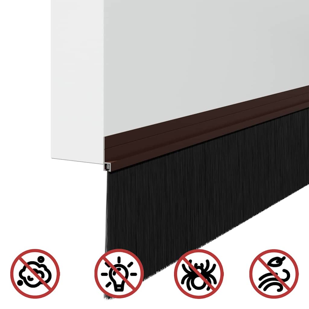 Dopuri pentru uși autoadezive 12 pcs Maro 100 cm