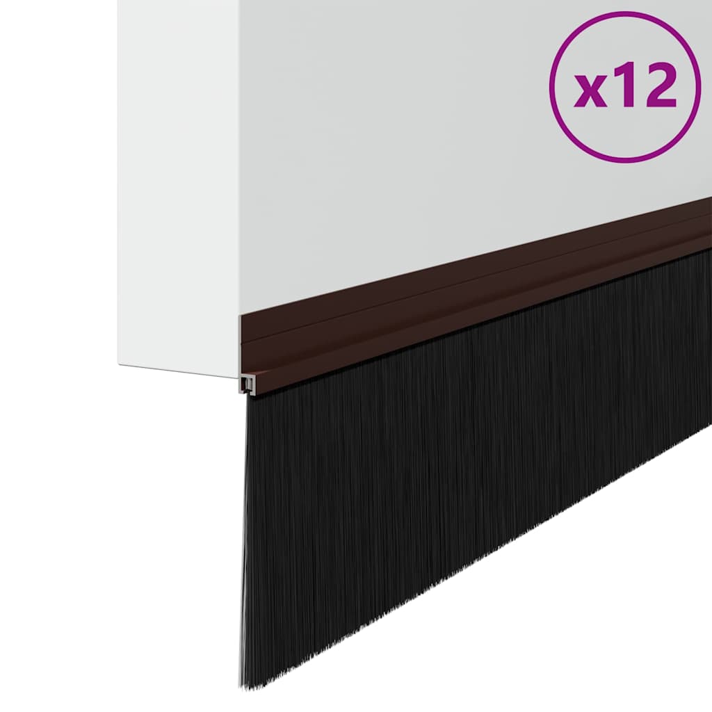 Dopuri pentru uși autoadezive 12 pcs Maro 100 cm