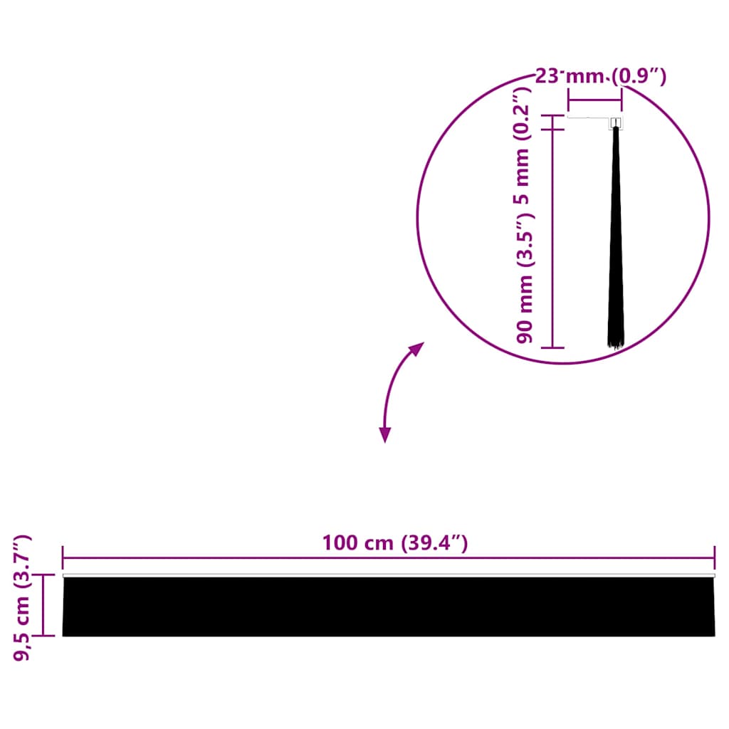 Dopuri pentru uși autoadezive 12 pcs Maro 100 cm