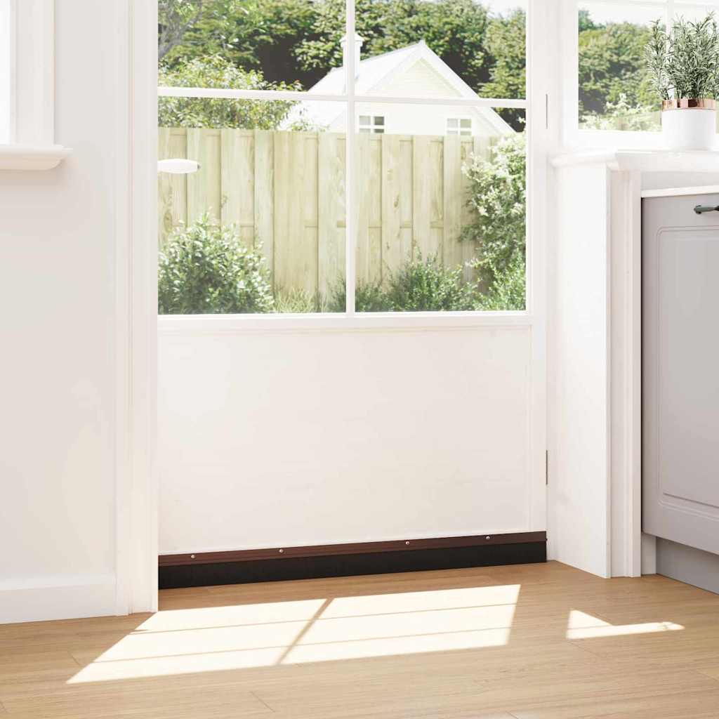 Perdele de ușă cu perii cu montare prin înșurubare 12 pcs Maro