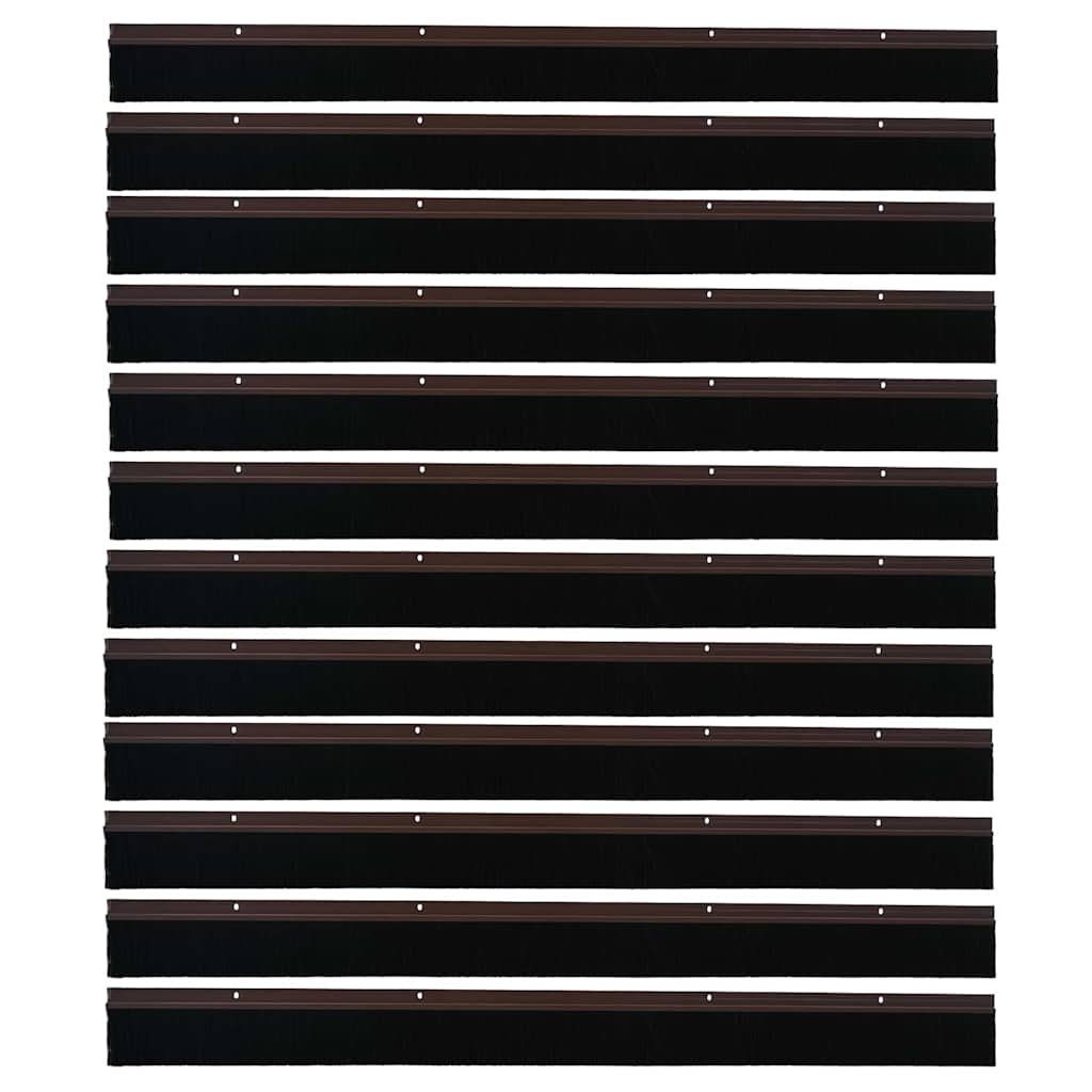 Perdele de ușă cu perii cu montare prin înșurubare 12 pcs Maro