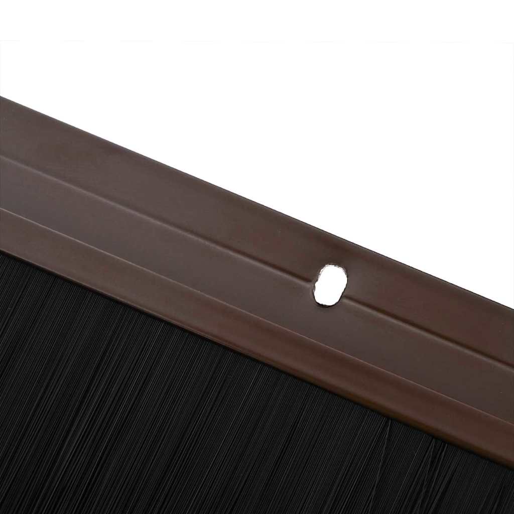 Perdele de ușă cu perii cu montare prin înșurubare 12 pcs Maro