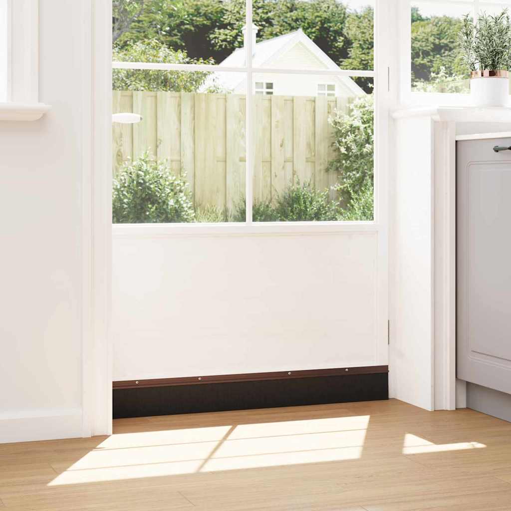 Perdele de ușă cu perii cu montare prin înșurubare 12 pcs Maro