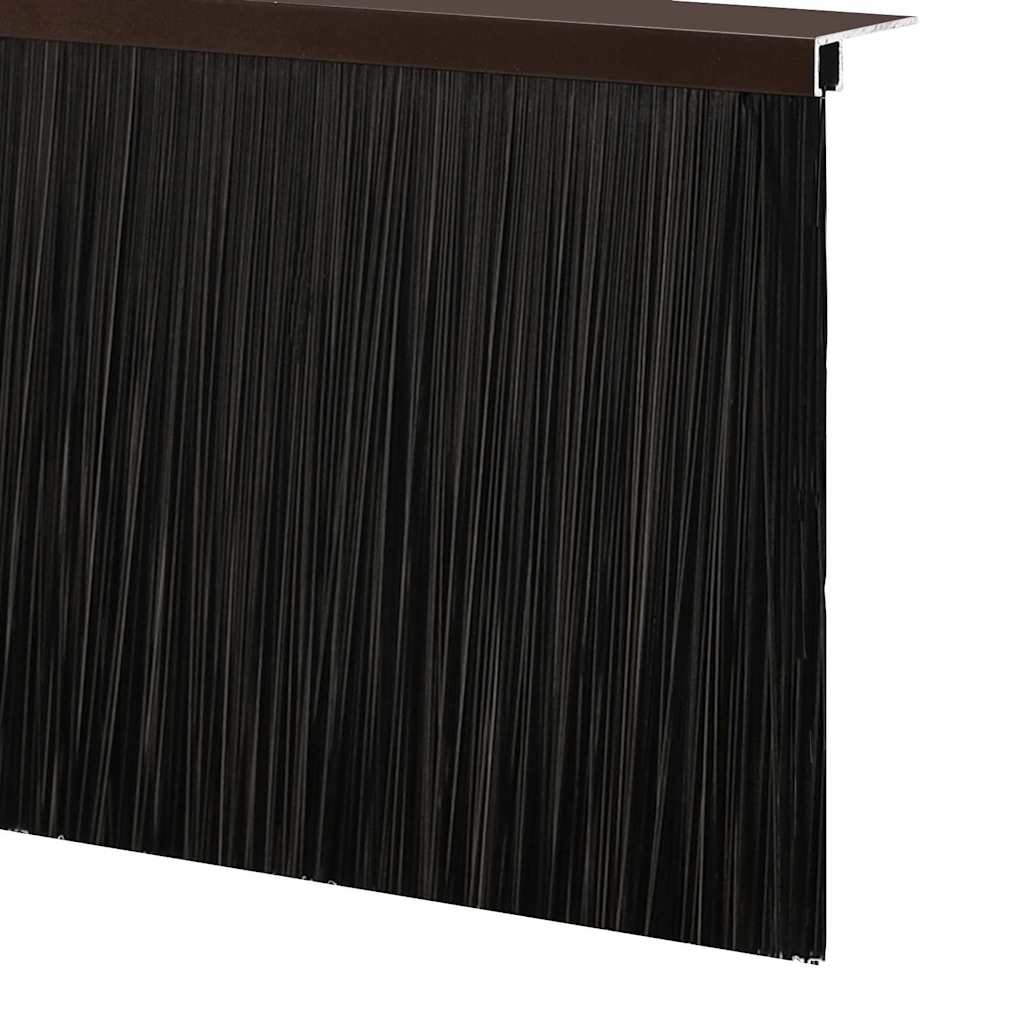 Perdele de ușă cu perii cu montare prin înșurubare 6 pcs Maro