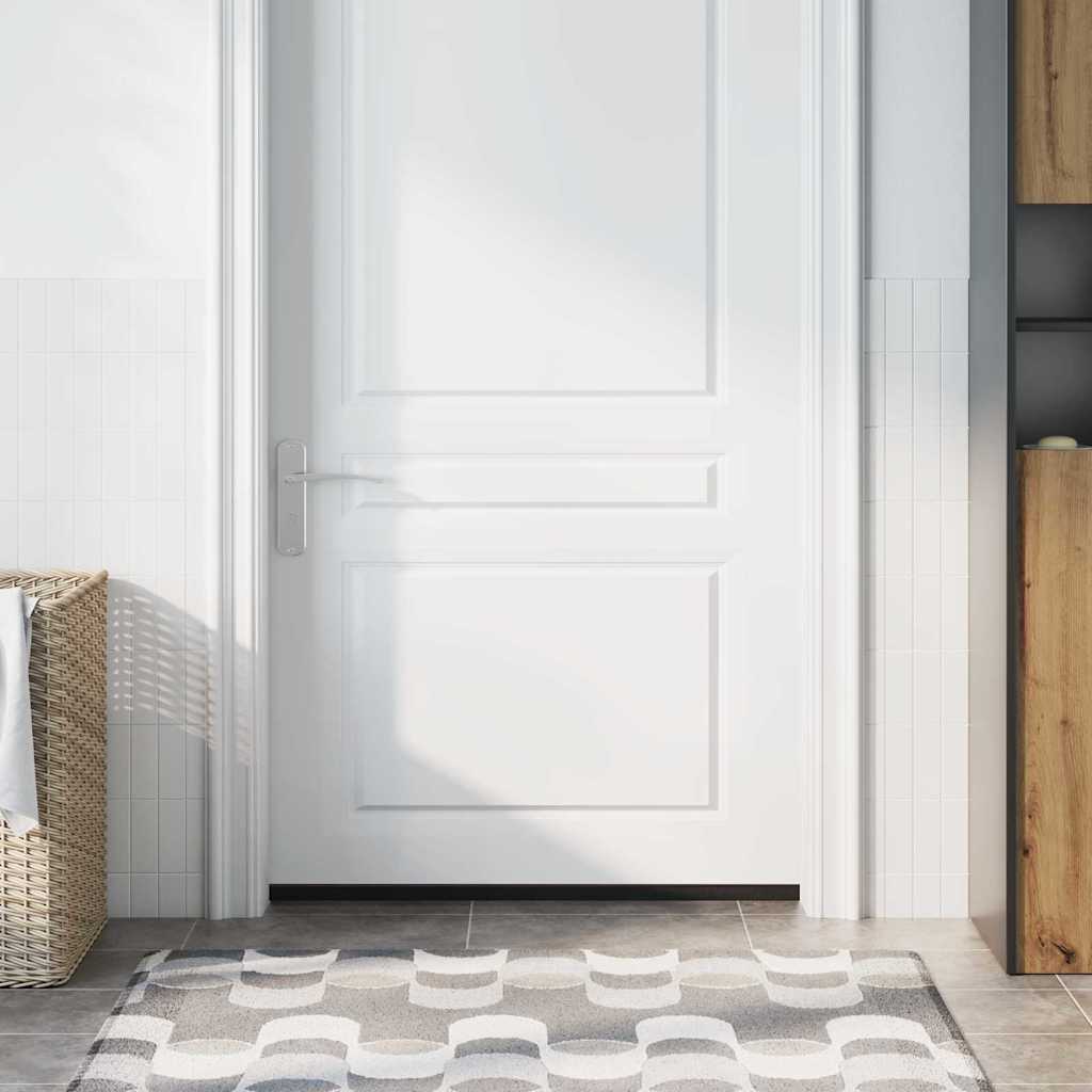 Perdele de ușă cu perii cu montare prin înșurubare 12 pcs Maro