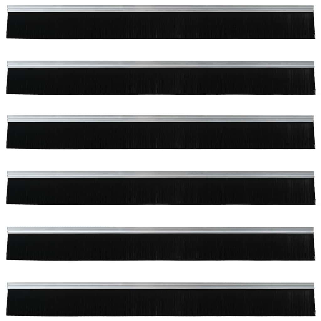 Dopuri pentru uși autoadezive 6 pcs Argintiu 100 cm