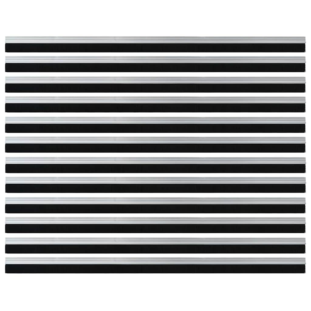 Dopuri pentru uși autoadezive 12 pcs Argintiu 100 cm