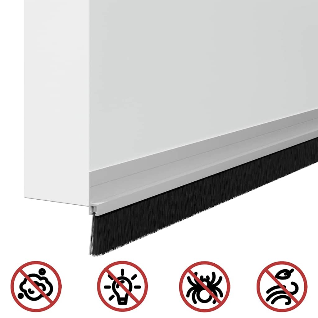 Dopuri pentru uși autoadezive 12 pcs Argintiu 100 cm