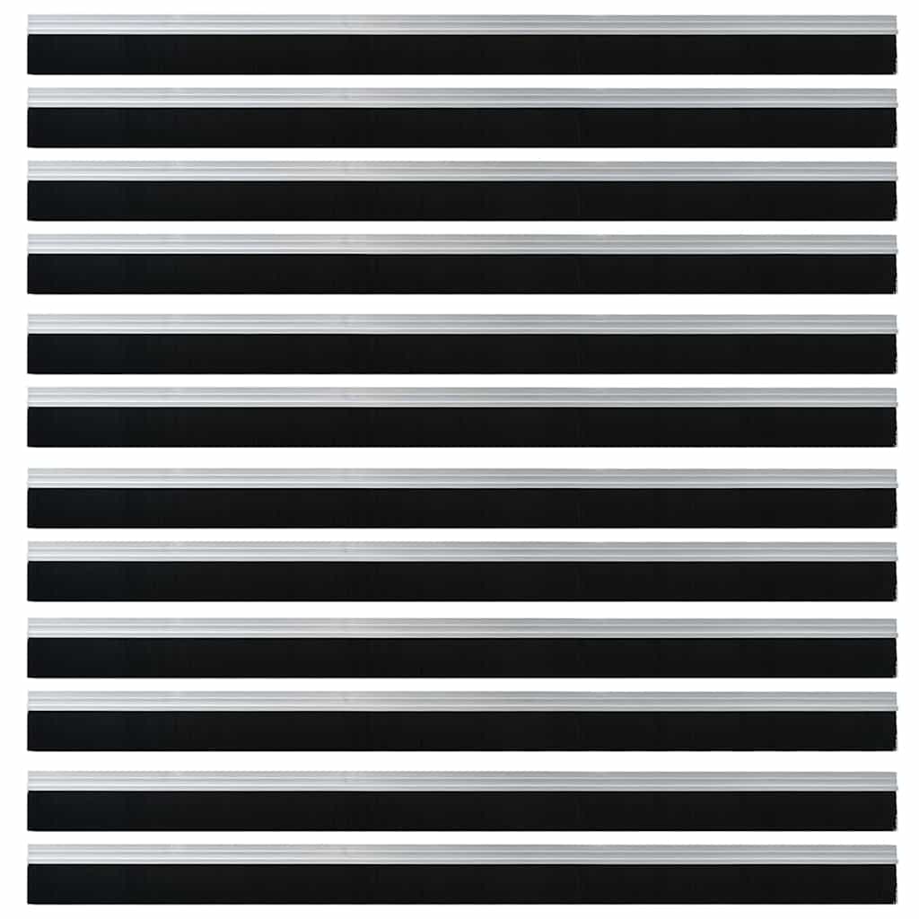 Dopuri pentru uși autoadezive 12 pcs Argintiu 100 cm