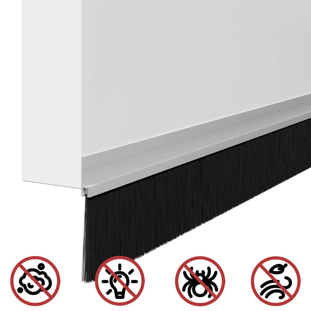 Dopuri pentru uși autoadezive 12 pcs Argintiu 100 cm