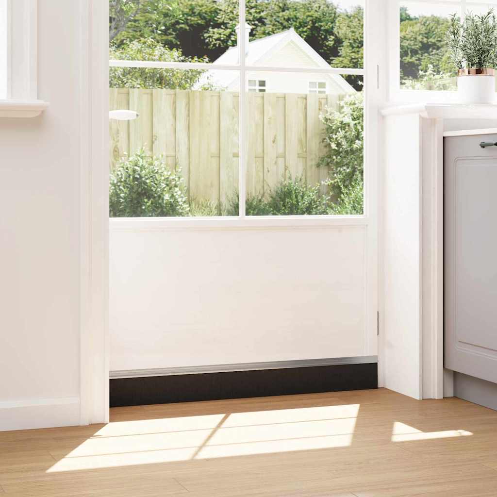 Dopuri pentru uși autoadezive 12 pcs Argintiu 100 cm