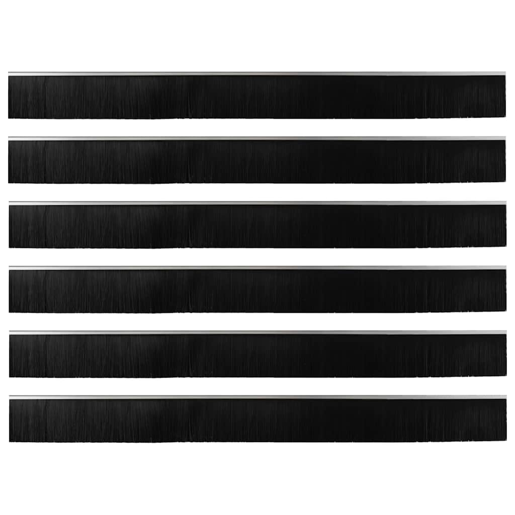 Dopuri pentru uși autoadezive 6 pcs Argintiu 100 cm