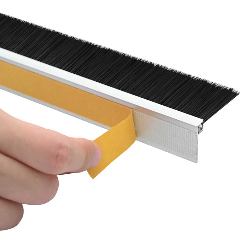 Dopuri pentru uși autoadezive 12 pcs Argintiu 100 cm