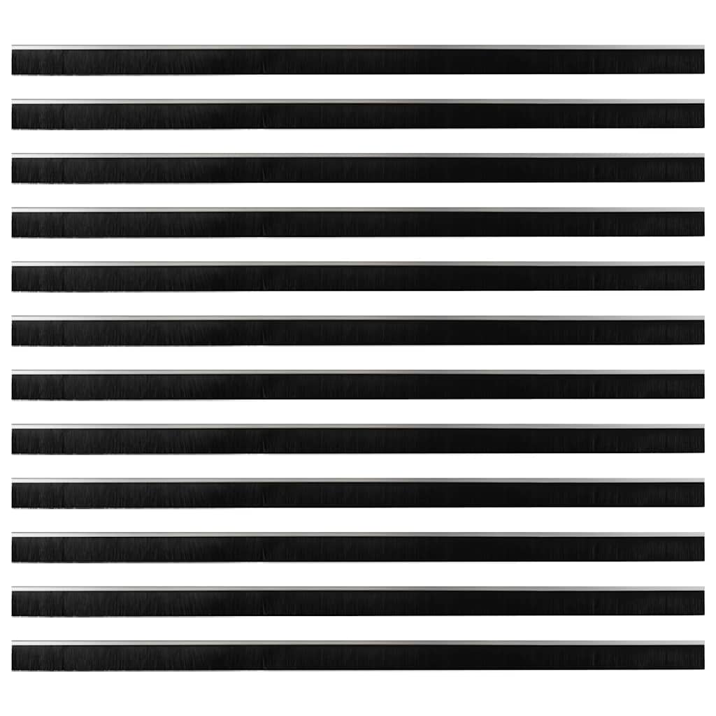 Dopuri pentru uși autoadezive 12 pcs Argintiu 100 cm