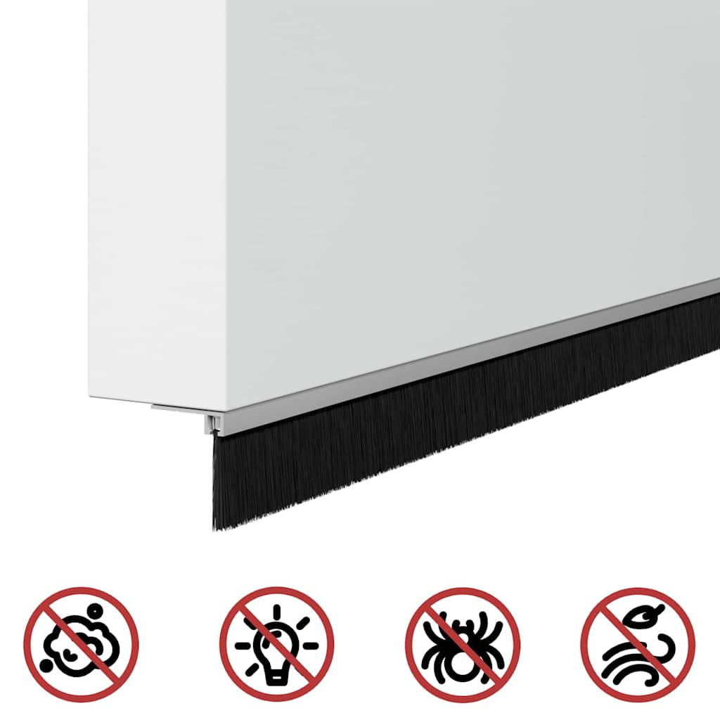 Dopuri pentru uși autoadezive 12 pcs Argintiu 100 cm