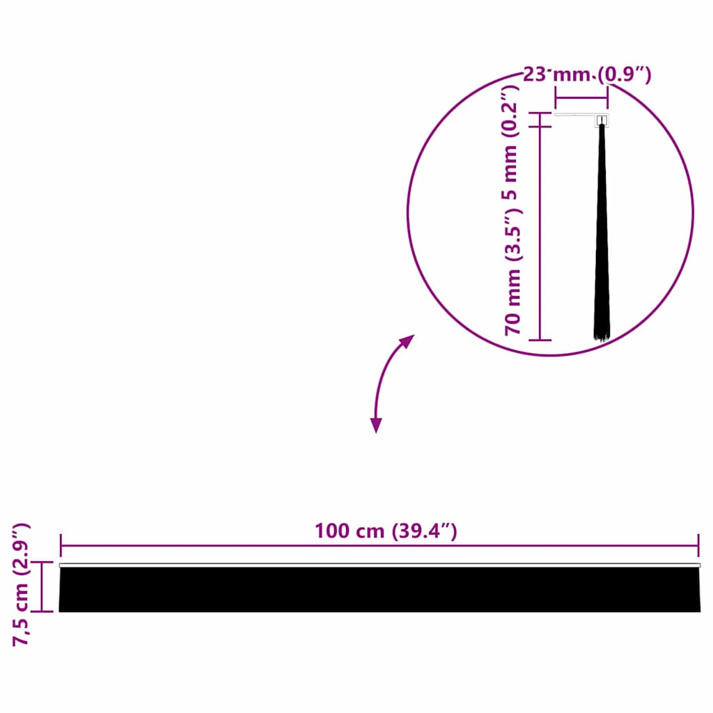 Dopuri pentru uși autoadezive 12 pcs Argintiu 100 cm