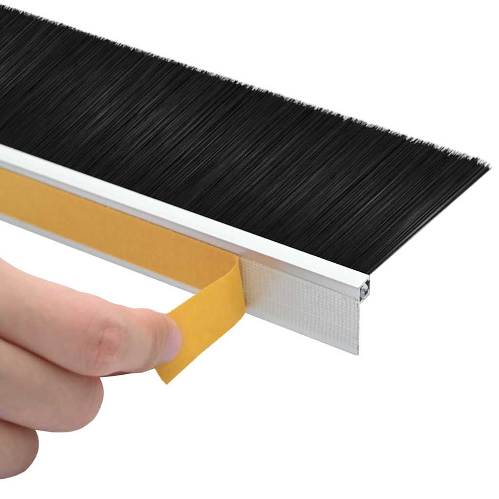 Dopuri pentru uși autoadezive 12 pcs Argintiu 100 cm