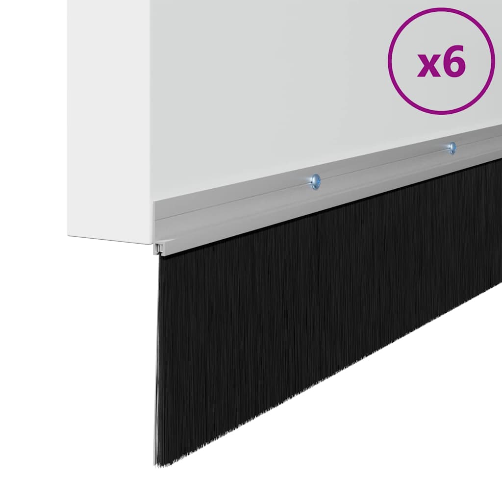 Perdele de ușă cu perii cu montare prin înșurubare 6 pcs