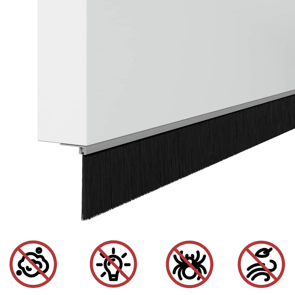 Perdele de ușă cu perii cu montare prin înșurubare 12 pcs