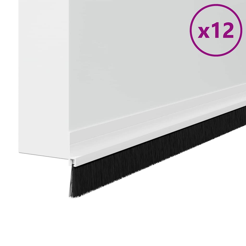 Dopuri pentru uși autoadezive 12 pcs Alb 100 cm