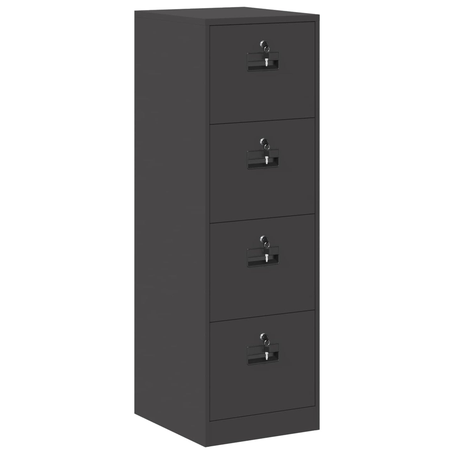 Dulap pentru Fișiere cu sertar 2 pcs Negru 44 x 50 x 106.5 cm