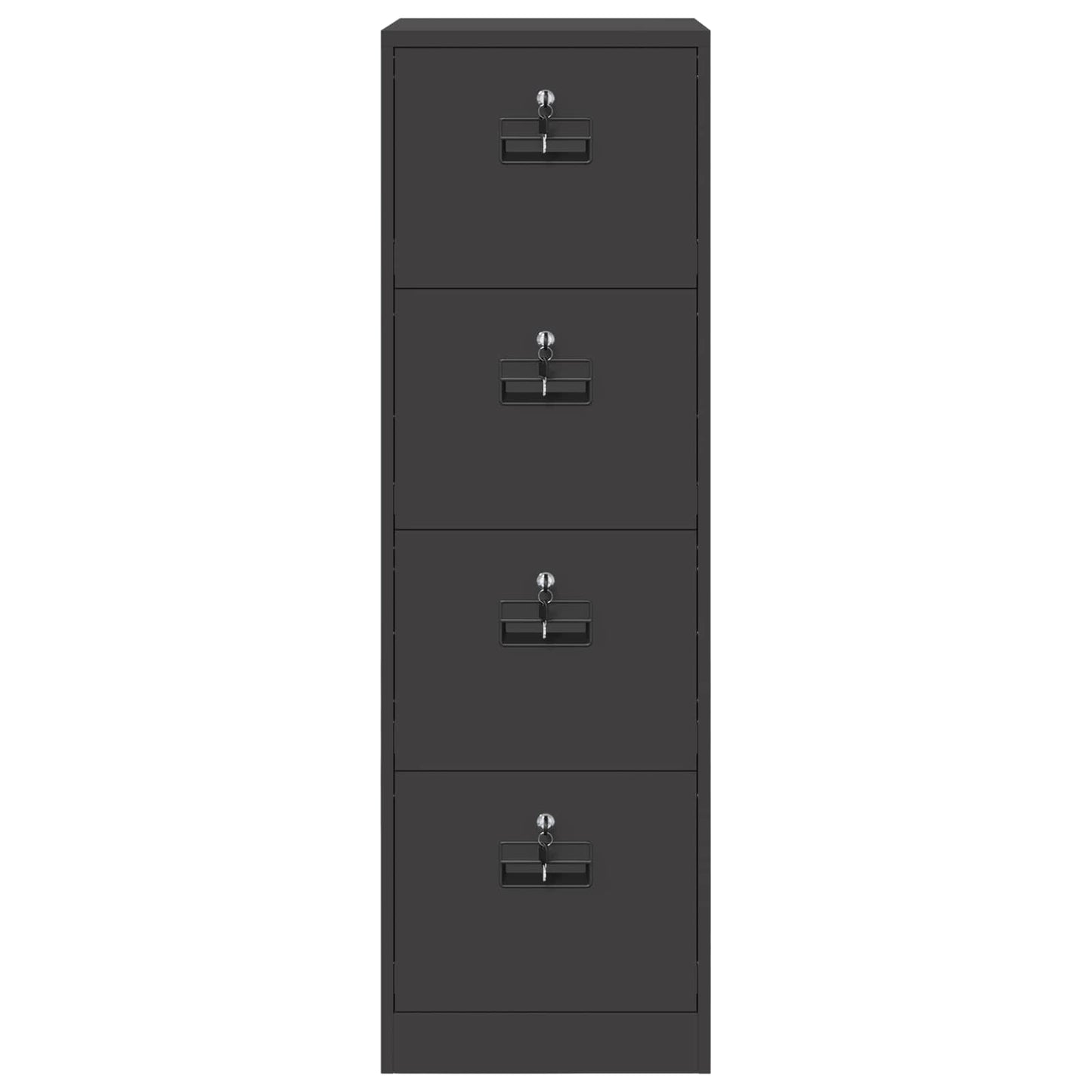 Dulap pentru Fișiere cu sertar 2 pcs Negru 44 x 50 x 106.5 cm