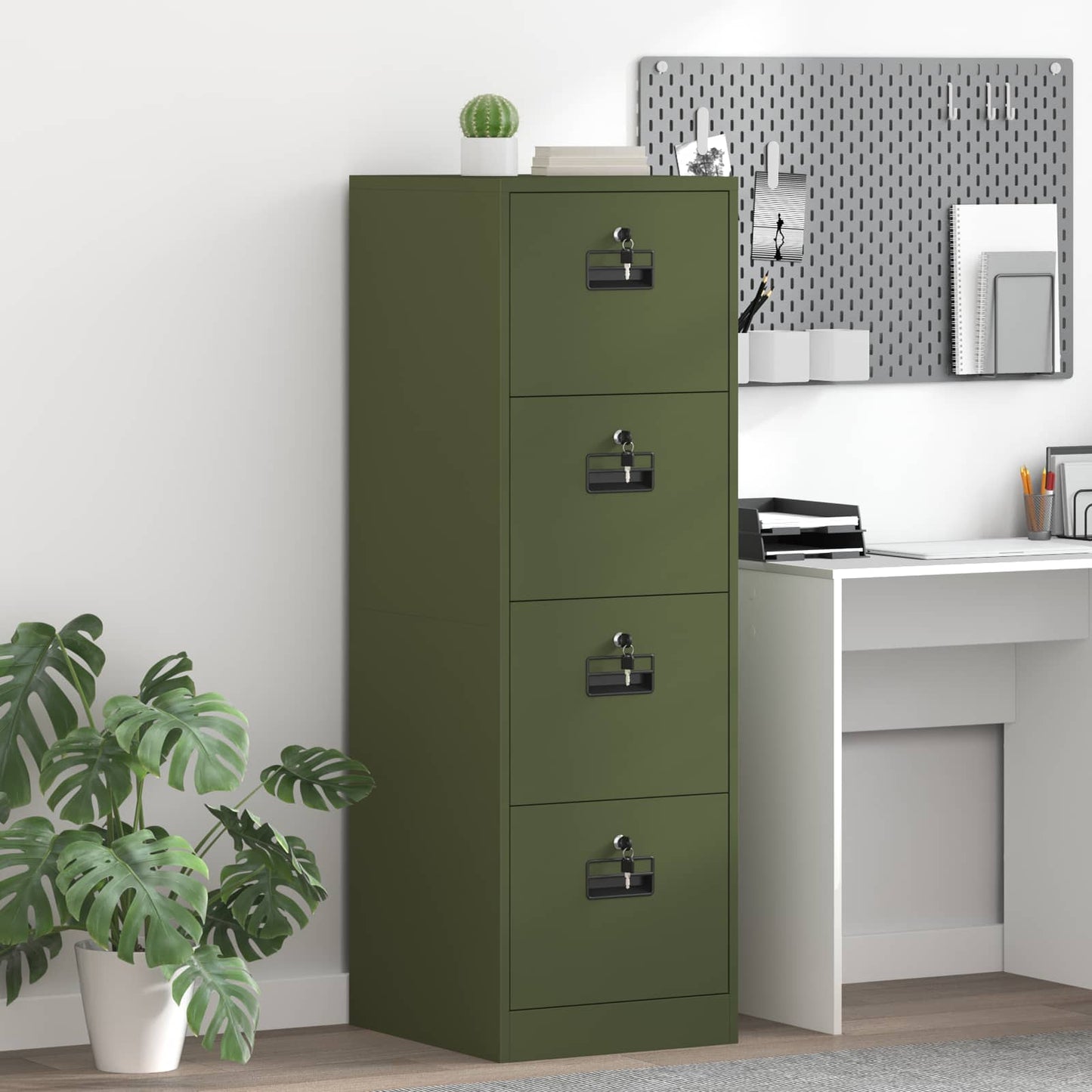 Dulap pentru Fișiere 2 pcs Verde măsliniu 44 x 50 x 106.5 cm