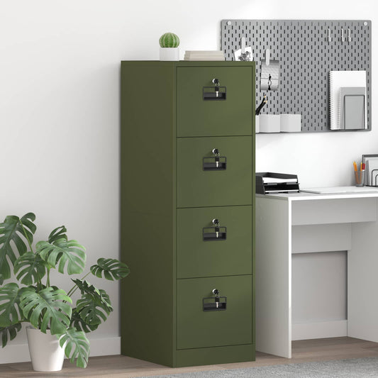 Dulap pentru Fișiere 2 pcs Verde măsliniu 44 x 50 x 106.5 cm