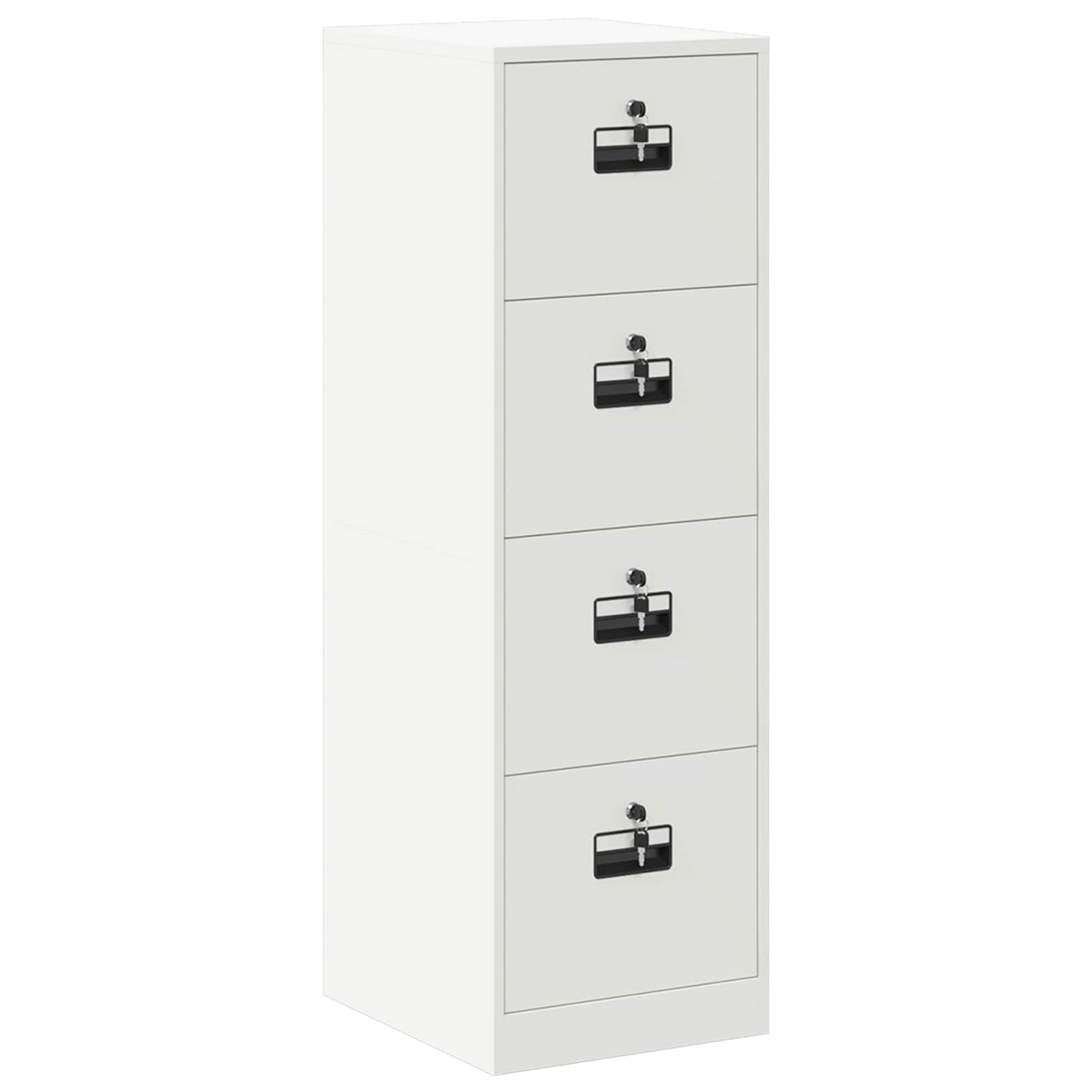 Dulap pentru Fișiere cu sertar 2 pcs Alb 44 x 50 x 106.5 cm