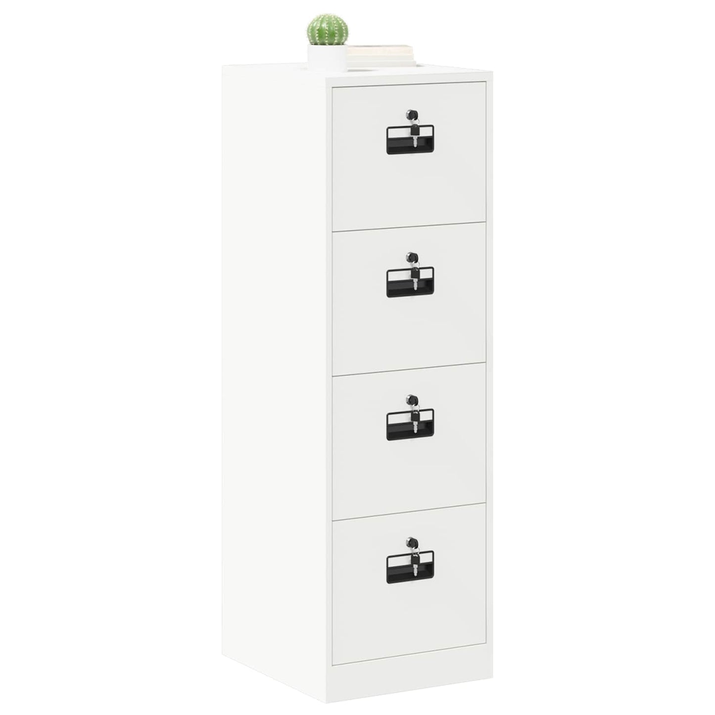 Dulap pentru Fișiere cu sertar 2 pcs Alb 44 x 50 x 106.5 cm
