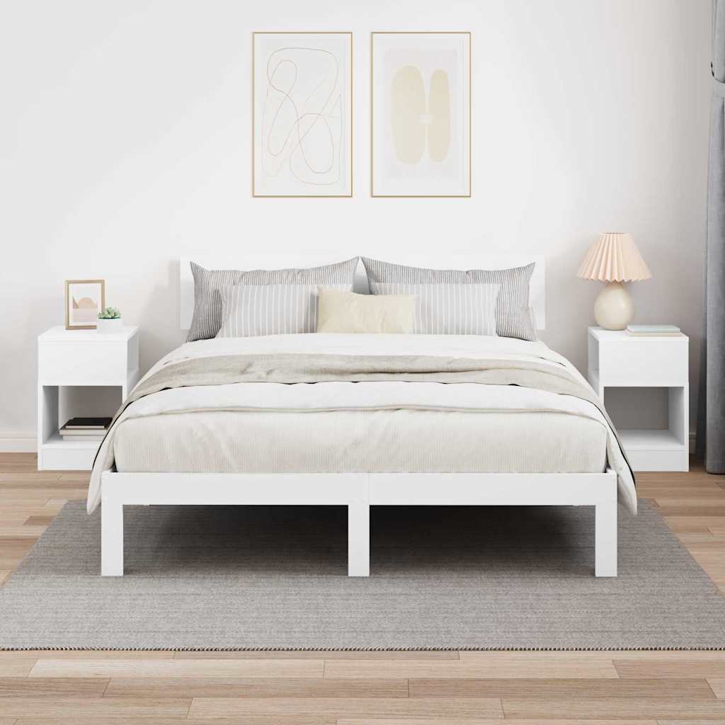 Masă laterală 2 pcs Alb 30,5 x 30 x 45 cm Lemn compozit