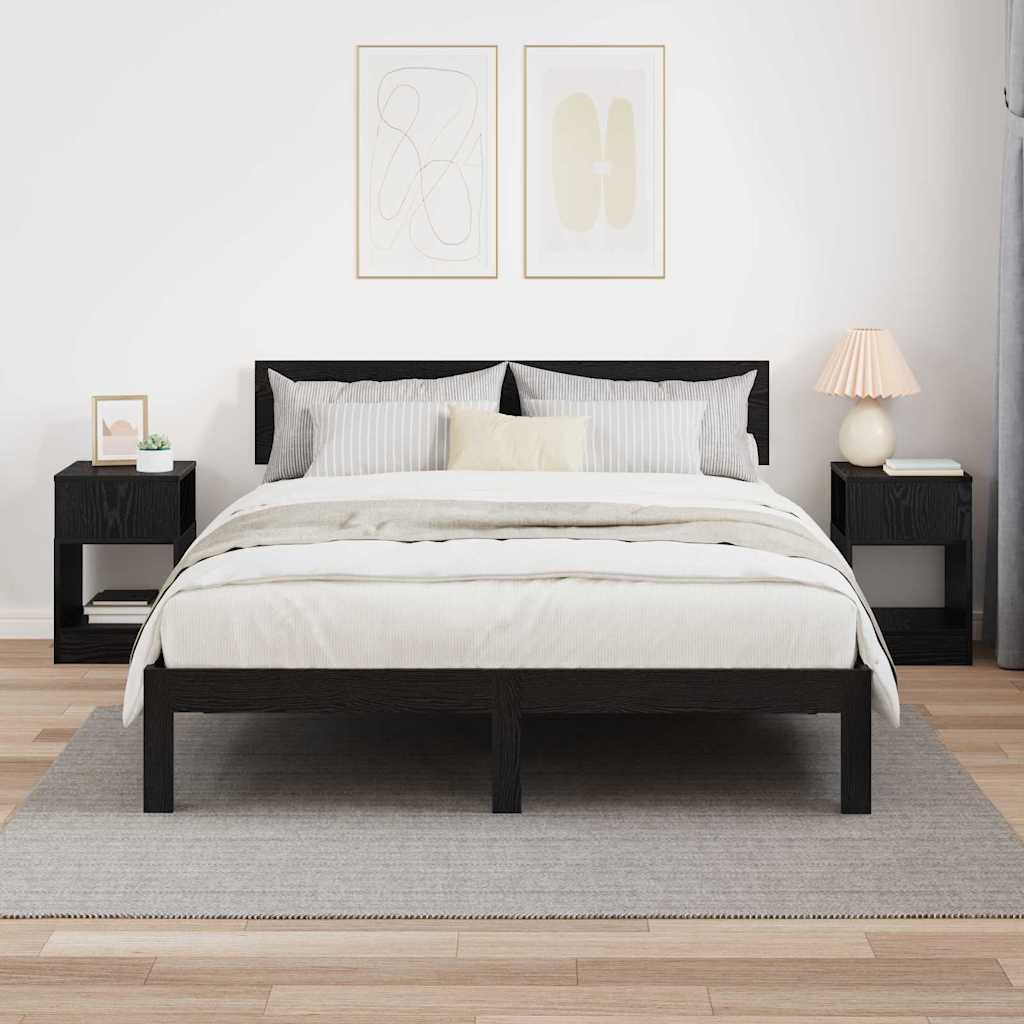 Masă laterală 2 pcs Stejar Negru 30,5 x 30 x 45 cm