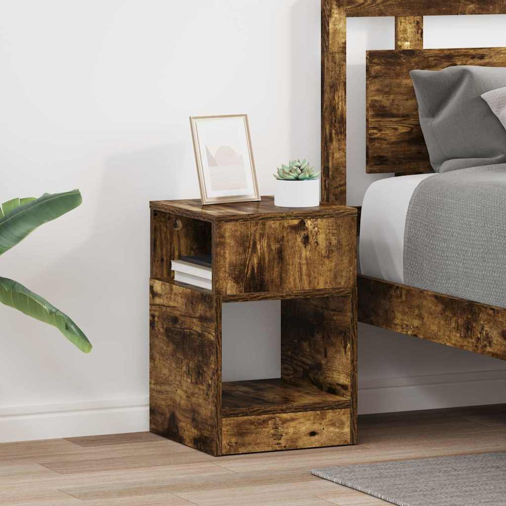 Masă laterală 2 pcs Stejar fumuriu 30,5 x 30 x 45 cm