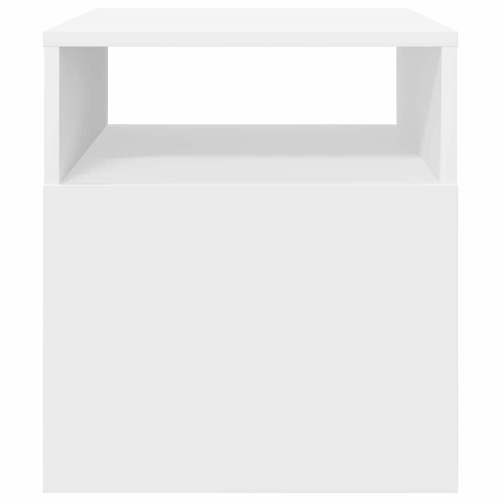 Masă laterală 2 pcs Alb 40,5 x 40 x 45 cm Lemn compozit