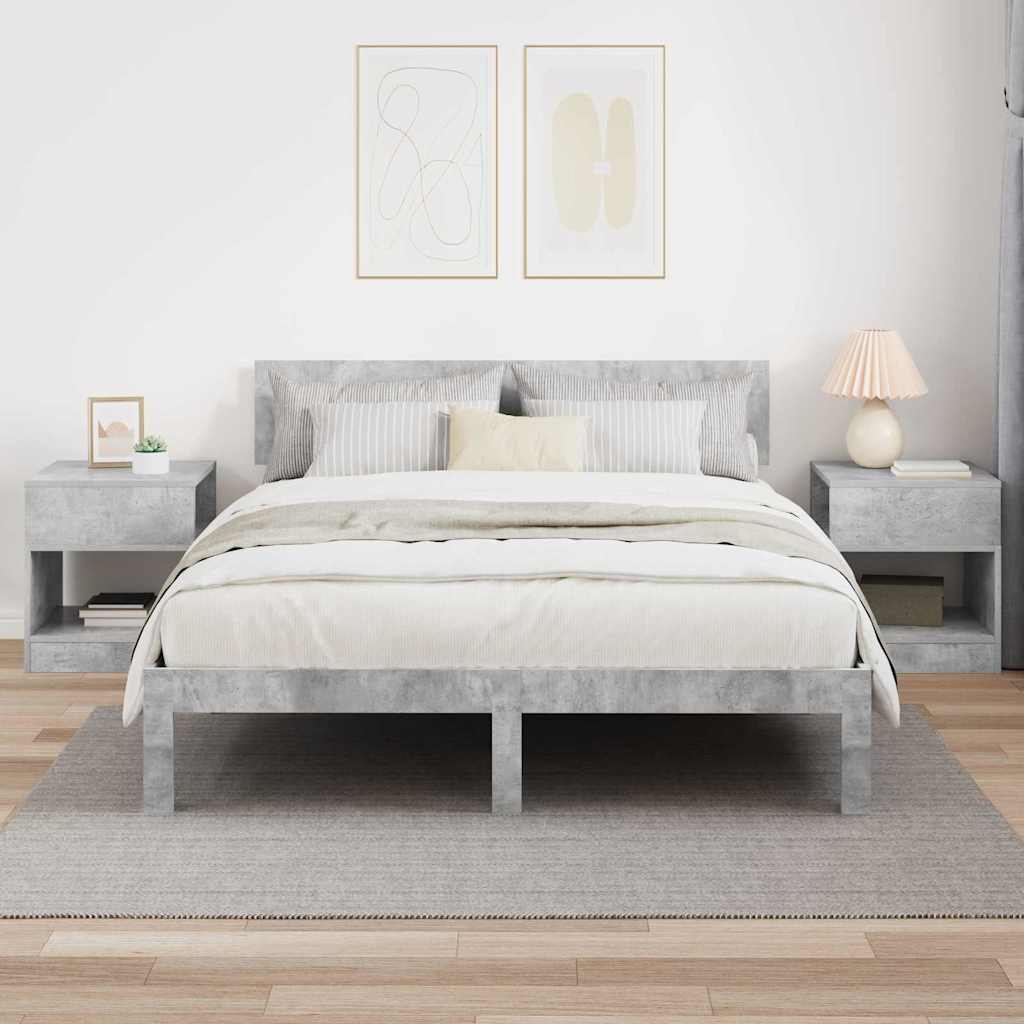 Masă laterală 2 pcs Gri din beton 40,5 x 40 x 45 cm