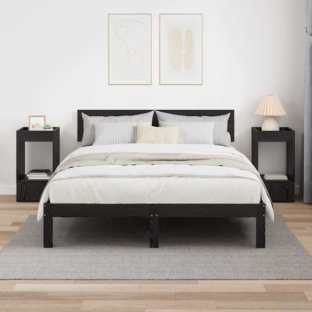 Masă laterală 2 pcs Stejar Negru 30 x 30 x 56 cm Lemn compozit