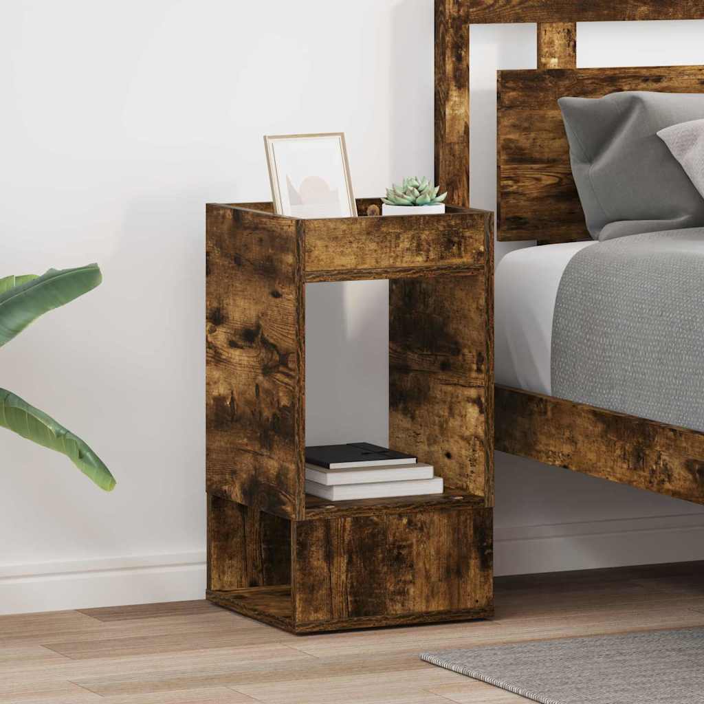 Masă laterală 2 pcs Stejar fumuriu 30 x 30 x 56 cm