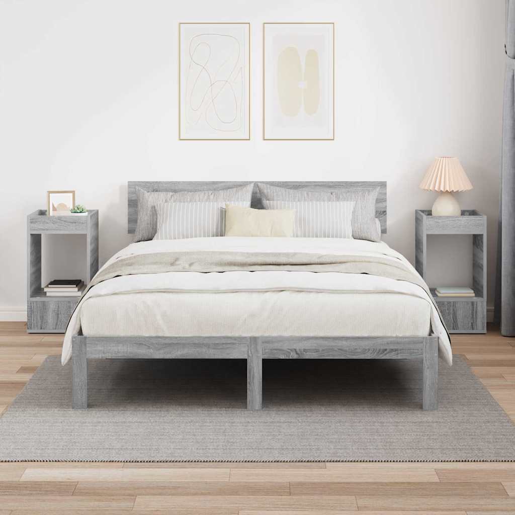 Masă laterală 2 pcs Gri Sonoma 30 x 30 x 56 cm Lemn compozit