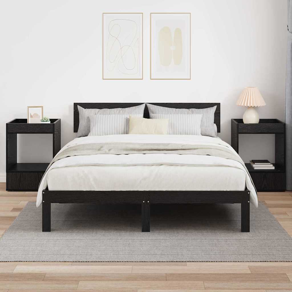 Masă laterală 2 pcs Stejar Negru 40 x 40 x 56 cm Lemn compozit