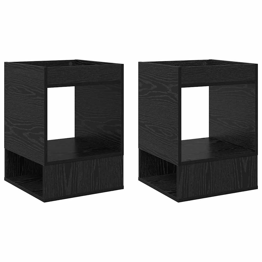 Masă laterală 2 pcs Stejar Negru 40 x 40 x 56 cm Lemn compozit