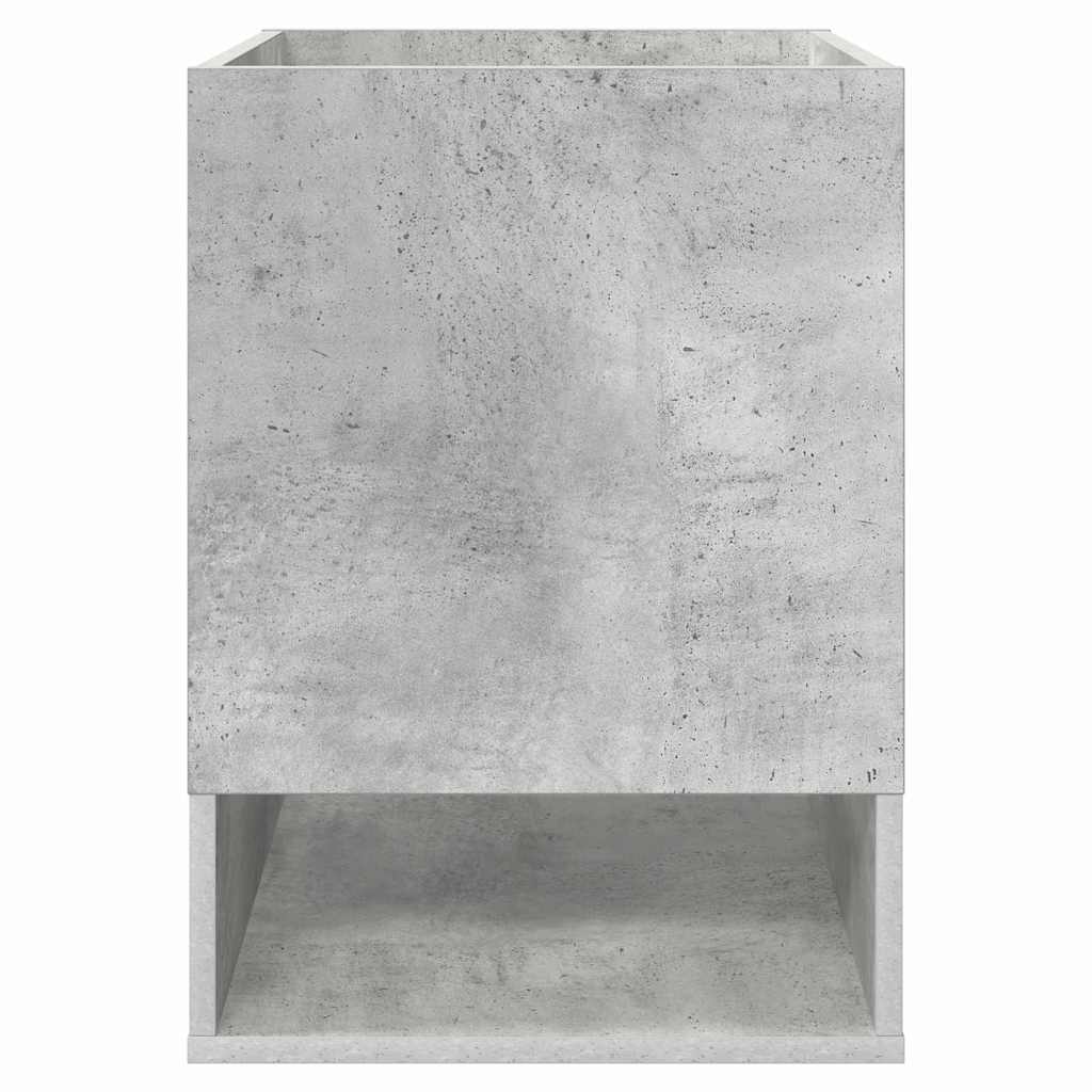 Masă laterală Gri din beton 40 x 40 x 56 cm Lemn compozit