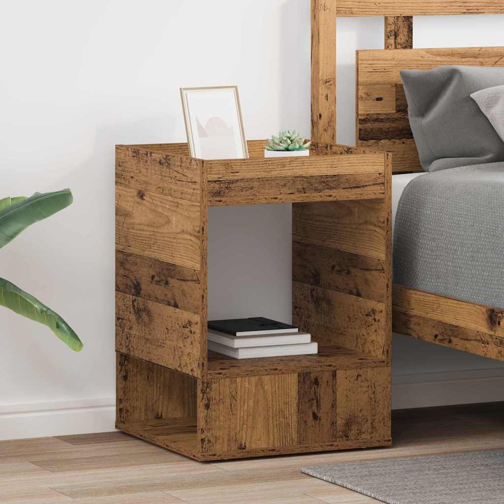 Masă laterală 2 pcs Lemn vechi 40 x 40 x 56 cm Lemn compozit