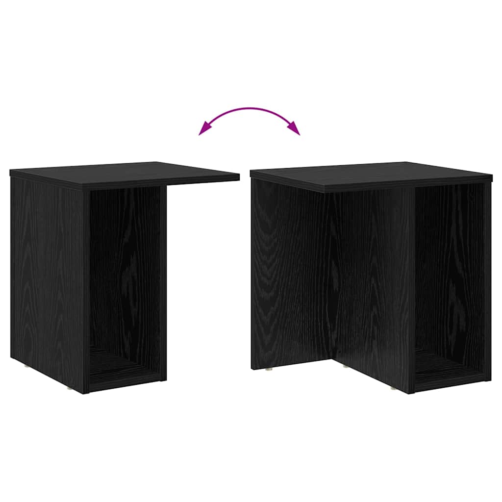 Masă laterală 2 pcs Stejar Negru 37 x 32 x 40 cm Lemn compozit