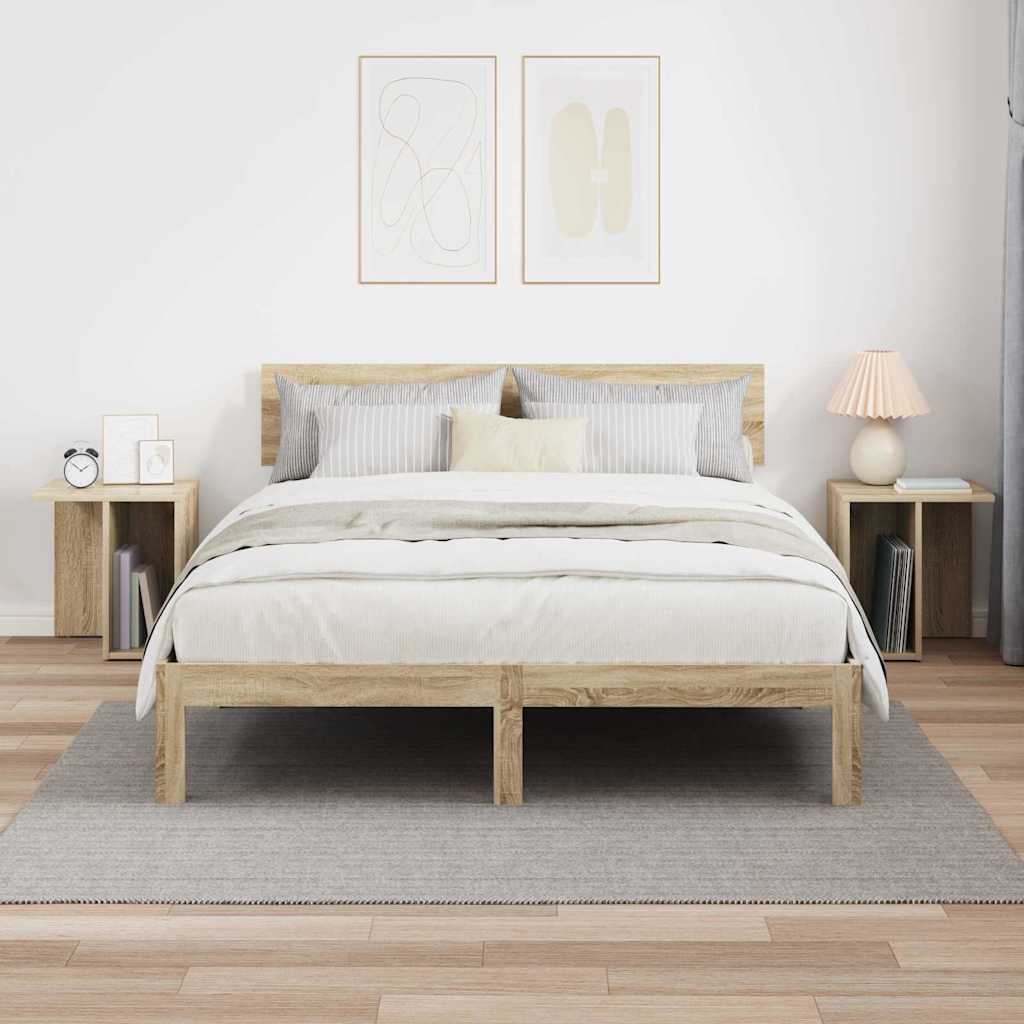 Masă laterală 2 pcs Stejar Sonoma 37 x 32 x 40 cm Lemn compozit