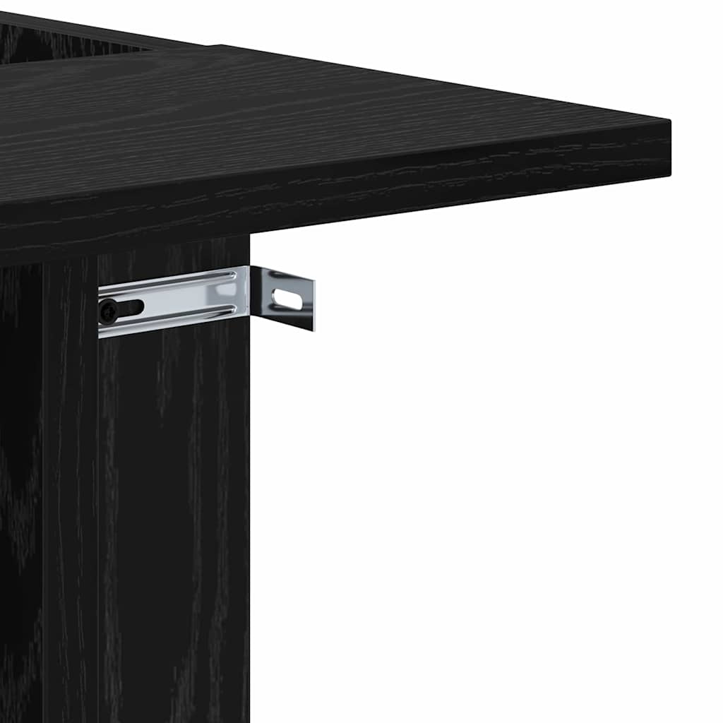 Masă laterală Stejar Negru 35 x 40 x 55 cm Lemn compozit