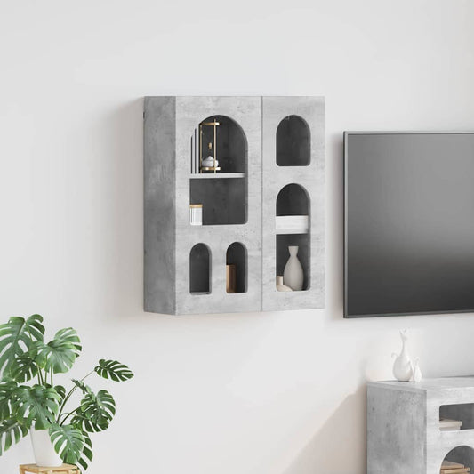 Dulap suspendat Gri din beton 59 x 20 x 71.5 cm Lemn compozit