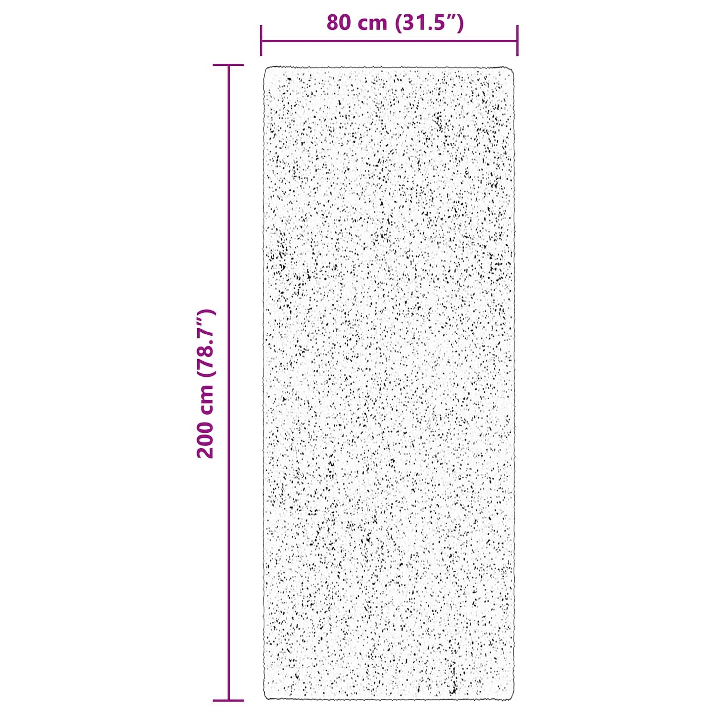 Covoare de zonă Dreptunghiular HUARTE Maro 200 x 80 cm