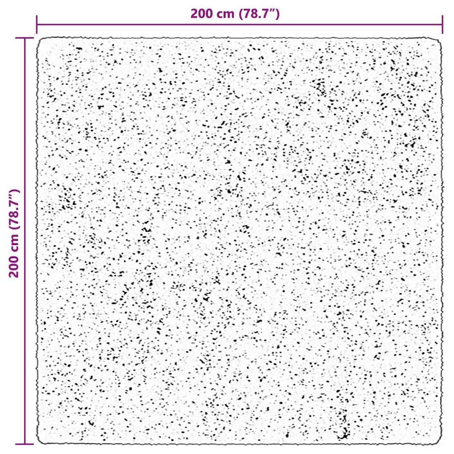 Covoare de zonă Pătrat HUARTE Maro 200 x 200 cm Poliester