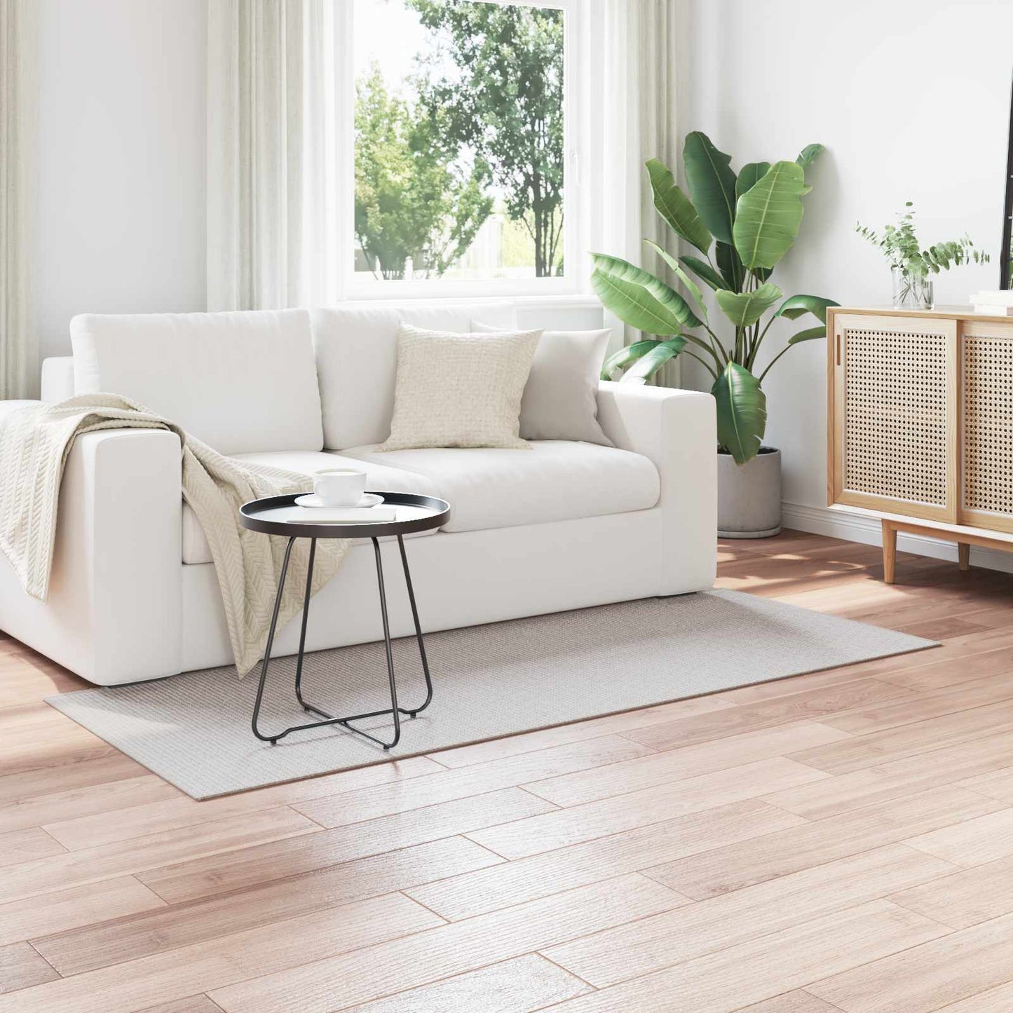 Covoare de zonă LUGO Crem și Gri 150 x 80 cm Poliester