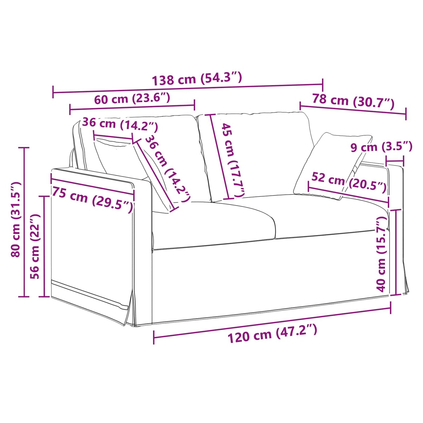 Set de canapea 2 pcs Gri închis 138 x 78 x 80 cm Catifea